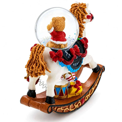 Teddy Bears' Rocking Horse Christmas Water Snow Globe BestPysanky Default Title Default Title-