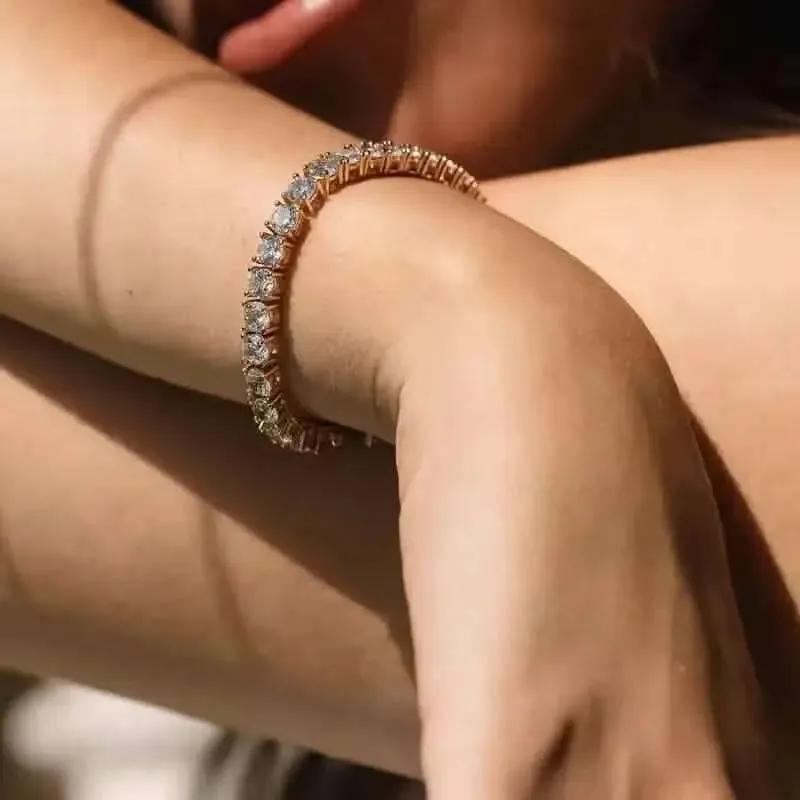 Tennis Single Row Synthetic Zircon Bracelet DailySale Default Title Default Title-