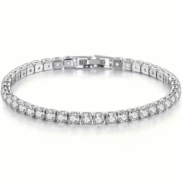 Tennis Single Row Synthetic Zircon Bracelet DailySale Default Title Default Title-