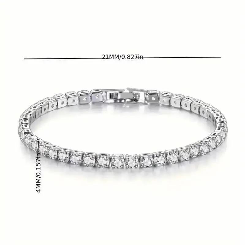 Tennis Single Row Synthetic Zircon Bracelet DailySale Default Title Default Title-