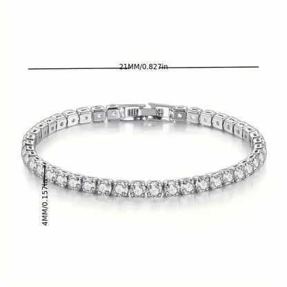 Tennis Single Row Synthetic Zircon Bracelet DailySale Default Title Default Title-