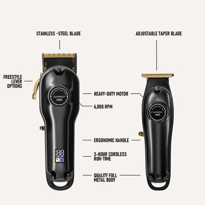 The Black Devil Clipper and Trimmer Set -  HC596BX Cartsfy Inc.