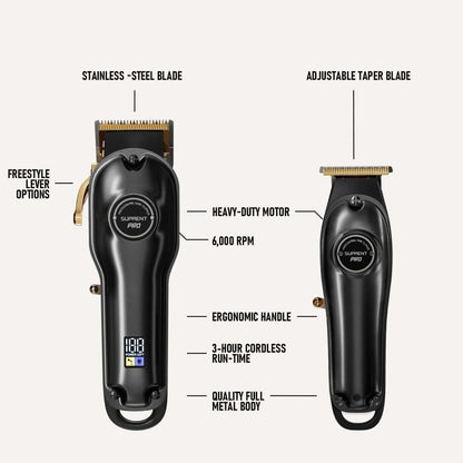 The Black Devil Clipper and Trimmer Set -  HC596BX Cartsfy Inc.