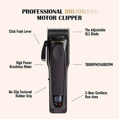 The Black Obsidian Professional Clipper and Trimmer Set - HC776BX Cartsfy Inc.