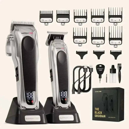 The Black Obsidian Professional Clipper and Trimmer Set - HC776SX Cartsfy Inc.