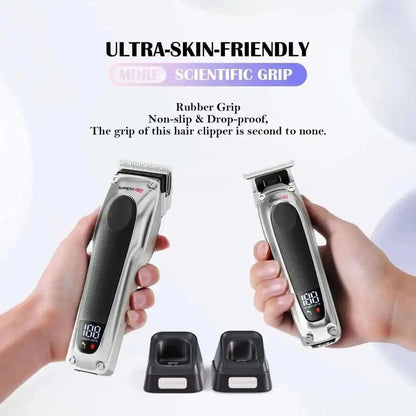 The Black Obsidian Professional Clipper and Trimmer Set - HC776SX Cartsfy Inc.