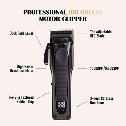 The Black Obsidian Professional Clipper - HC775BX SUPRENT US Default Title Default Title-