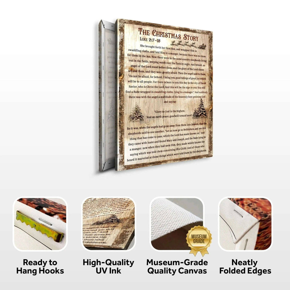 The Christmas Story Sign II Tailored Canvases 18x12 inch Medium Premium Gallery Wrapped 24x16 inch Large Premium Gallery Wrapped 36x24 inch Extra Large Premium Gallery Wrapped 18x12 inch Medium Premium Gallery Wrapped-24x16 inch Large Premium Gallery Wrapped-36x24 inch Extra Large Premium Gallery Wrapped-
