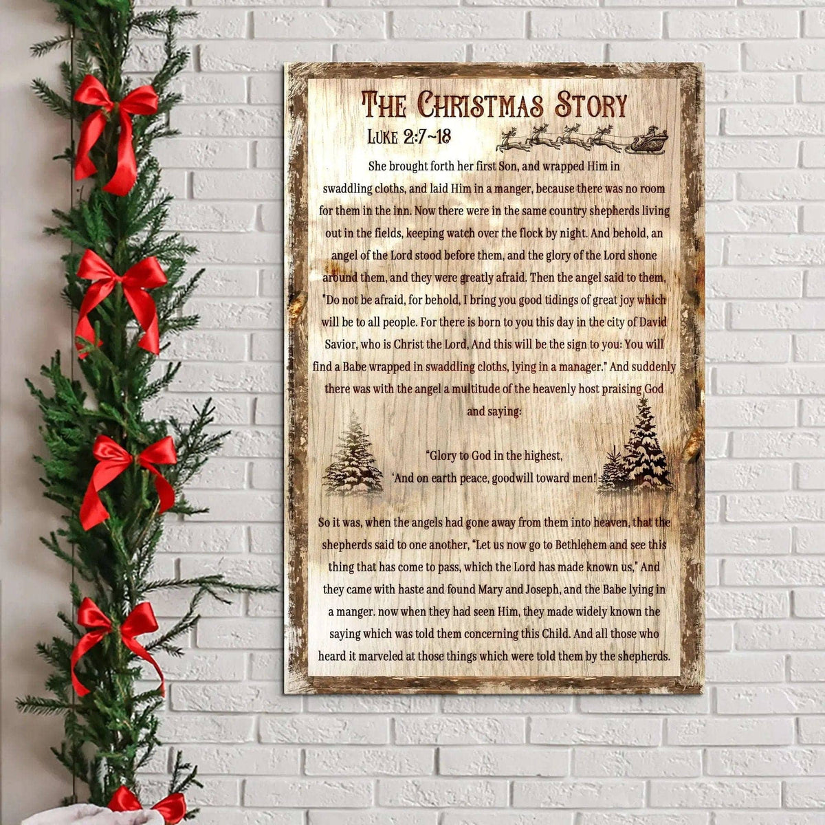 The Christmas Story Sign II Tailored Canvases 18x12 inch Medium Premium Gallery Wrapped 24x16 inch Large Premium Gallery Wrapped 36x24 inch Extra Large Premium Gallery Wrapped 18x12 inch Medium Premium Gallery Wrapped-24x16 inch Large Premium Gallery Wrapped-36x24 inch Extra Large Premium Gallery Wrapped-
