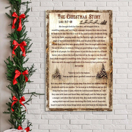 The Christmas Story Sign II Tailored Canvases 18x12 inch Medium Premium Gallery Wrapped 24x16 inch Large Premium Gallery Wrapped 36x24 inch Extra Large Premium Gallery Wrapped 18x12 inch Medium Premium Gallery Wrapped-24x16 inch Large Premium Gallery Wrapped-36x24 inch Extra Large Premium Gallery Wrapped-