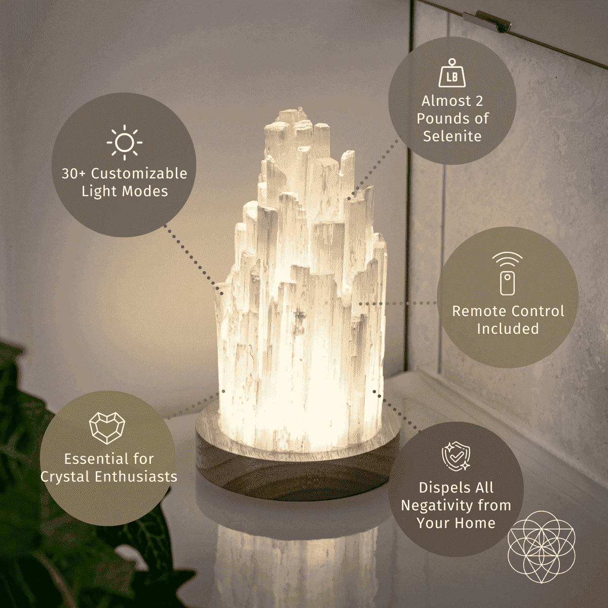 The Cleanse-All Selenite Lamp - 2 Pounds of Healing Power Cartsfy Inc.