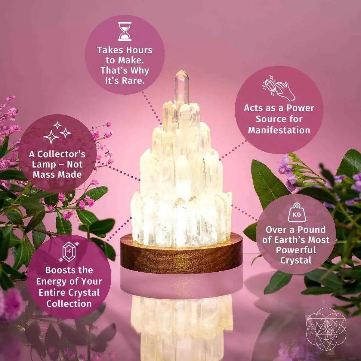 The Clear Quartz Manifestation Tower Lamp Conscious Items Default Title Default Title-