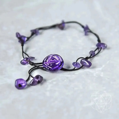 The Emotional Healing Anklet Conscious Items Amethyst Aventurine Rose Quartz Amethyst-Aventurine-Rose Quartz-