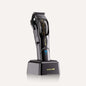 Black professional hair clipper with charging base and LED display