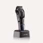 Black professional hair clipper with charging base and LED display