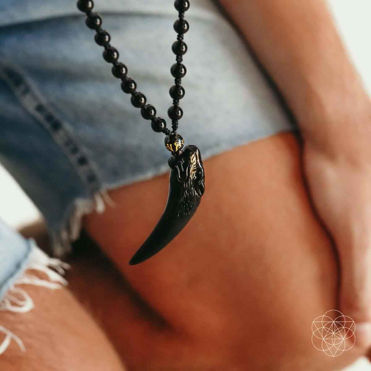 The Obsidian Wolf Pendant Cartsfy Inc.