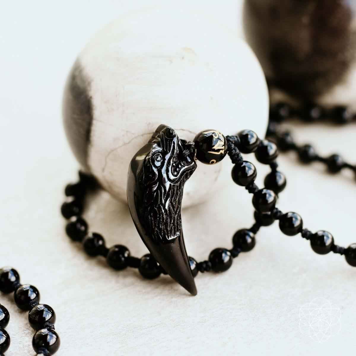 The Obsidian Wolf Pendant Cartsfy Inc.