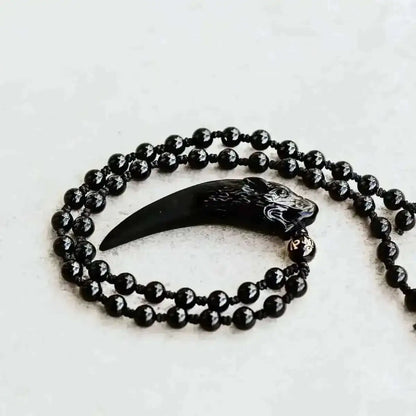 The Obsidian Wolf Pendant - Energy Protection Jewelry Cartsfy Inc.