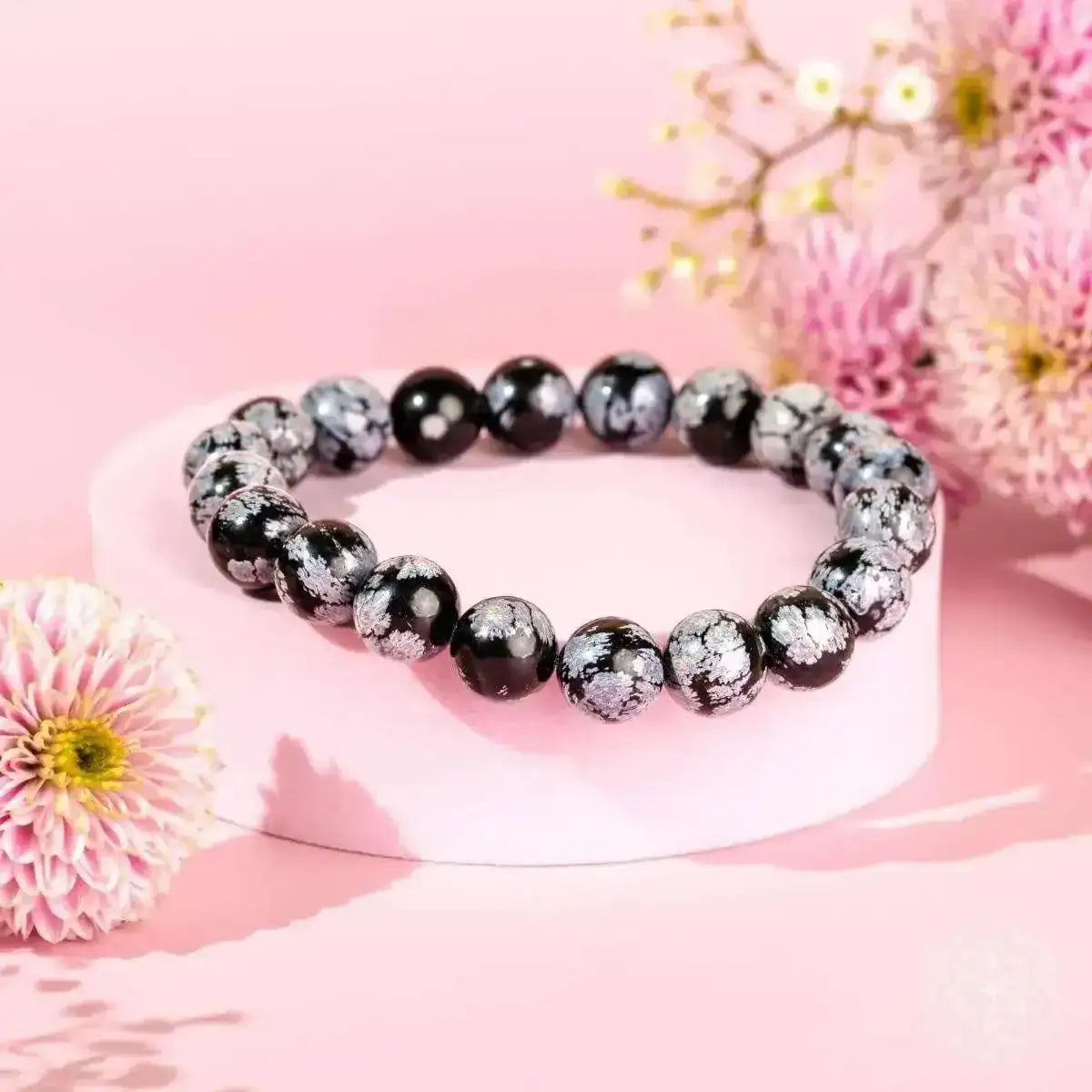 The Pattern Breaker – Snowflake Obsidian Bracelet Cartsfy Inc.