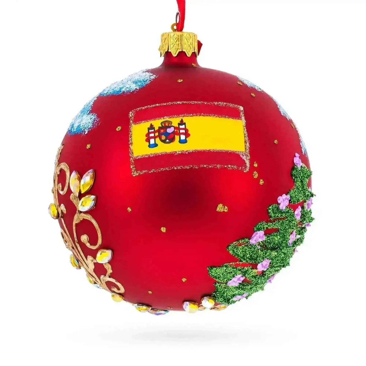 The Plaza de España (Spain Square) Sevilla, Spain Glass Ball Christmas Ornament