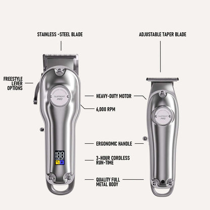 The Silver Knight Professional Clipper and Trimmer Set - HC596SX Cartsfy Inc.