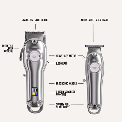 The Silver Knight Professional Clipper and Trimmer Set - HC596SX Cartsfy Inc.