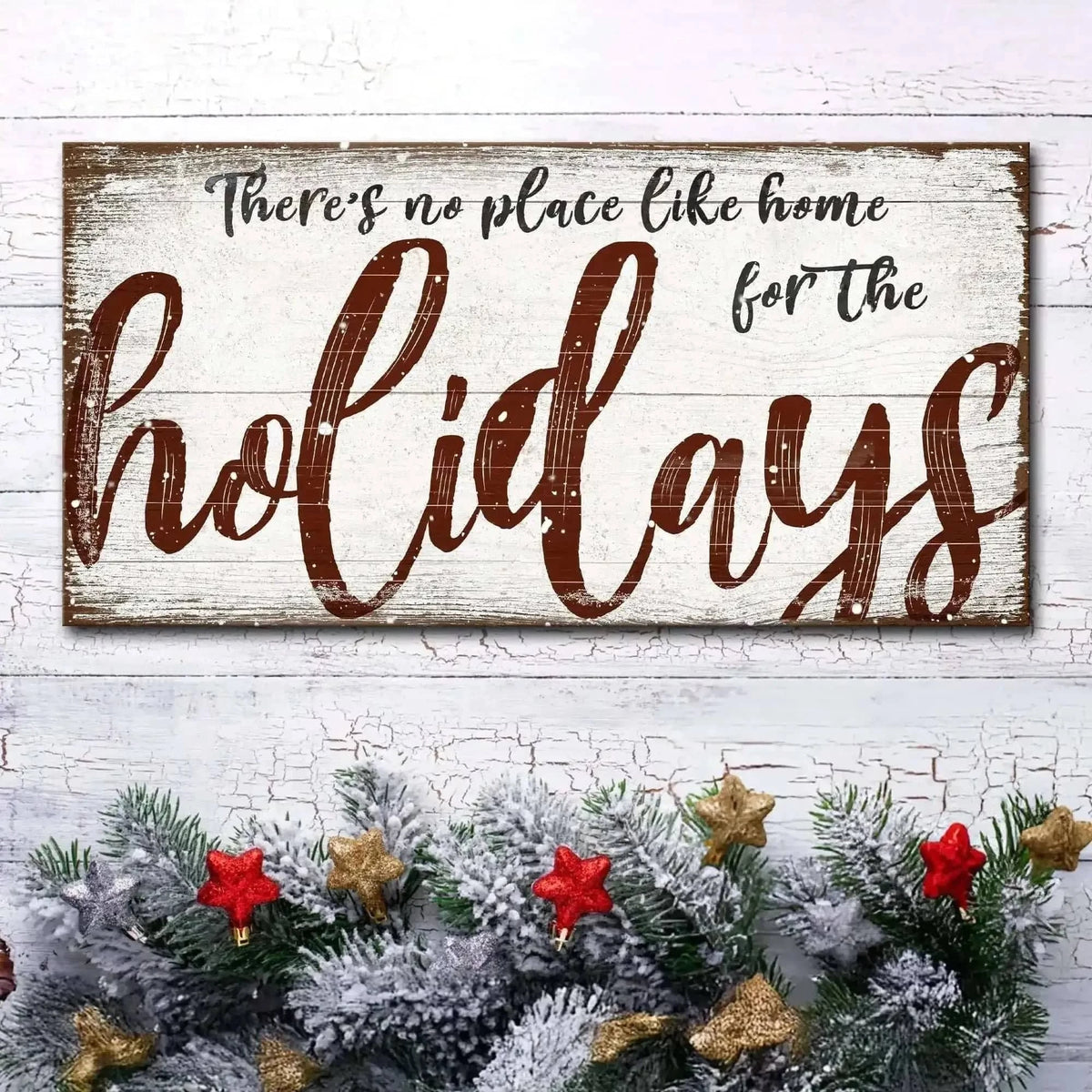 There's No Place Like Home for The Holidays Christmas Sign Cartsfy Inc.