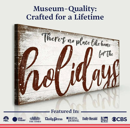 There's No Place Like Home for The Holidays Christmas Sign Cartsfy Inc.