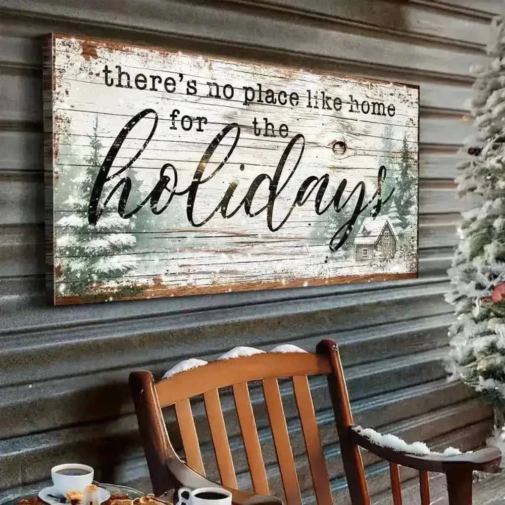 There's No Place Like Home For The Holidays Christmas Sign III Cartsfy Inc.