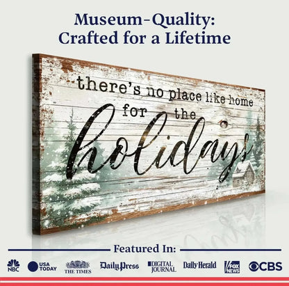 There's No Place Like Home For The Holidays Christmas Sign III Cartsfy Inc.