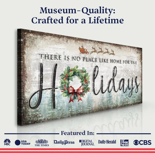 There's No Place Like Home For The Holidays Christmas Sign IV Cartsfy Inc.