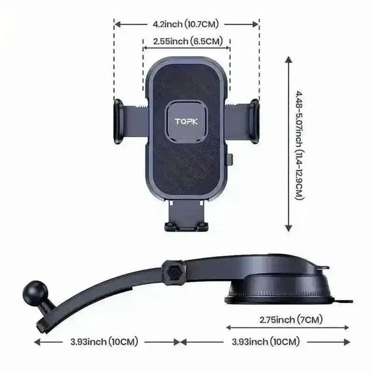 TOPK D38C Car Phone Holder – Adjustable Dashboard Mount Cartsfy Inc.