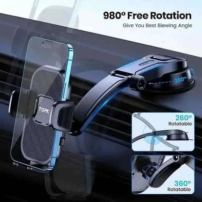 TOPK D38C Car Phone Holder – Adjustable Dashboard Mount Cartsfy Inc.