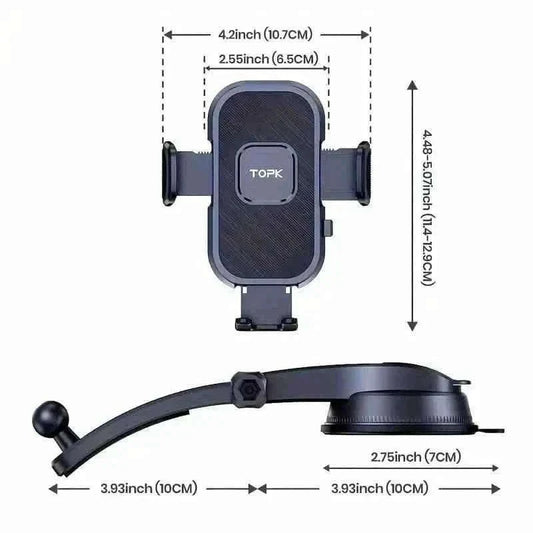 TOPK D38C Car Phone Holder – Adjustable Dashboard Mount Cartsfy Inc.