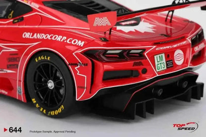 Topspeed Chevrolet Corvette C8 Z06 GT3.R #13 AWA Racing 2025 IMSA Le Mans 24hrs Red 1:18 Cartsfy Inc.