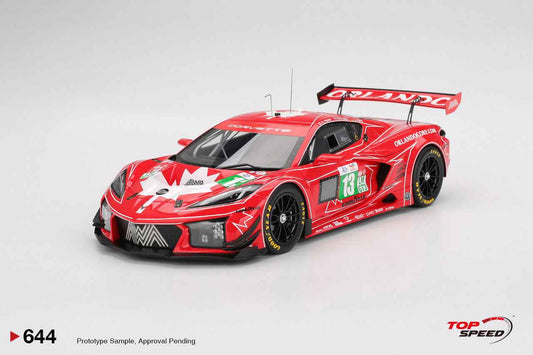 Topspeed Chevrolet Corvette C8 Z06 GT3.R #13 AWA Racing 2025 IMSA Le Mans 24hrs Red 1:18 Cartsfy Inc.