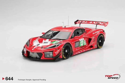 Topspeed Chevrolet Corvette C8 Z06 GT3.R #13 AWA Racing 2025 IMSA Le Mans 24hrs Red 1:18 STM Diecast Default Title Default Title-