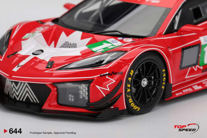 Topspeed Chevrolet Corvette C8 Z06 GT3.R #13 AWA Racing 2025 IMSA Le Mans 24hrs Red 1:18 Cartsfy Inc.