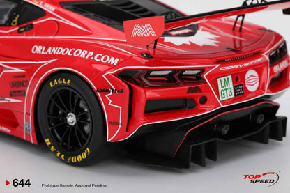 Topspeed Chevrolet Corvette C8 Z06 GT3.R #13 AWA Racing 2025 IMSA Le Mans 24hrs Red 1:18 Cartsfy Inc.