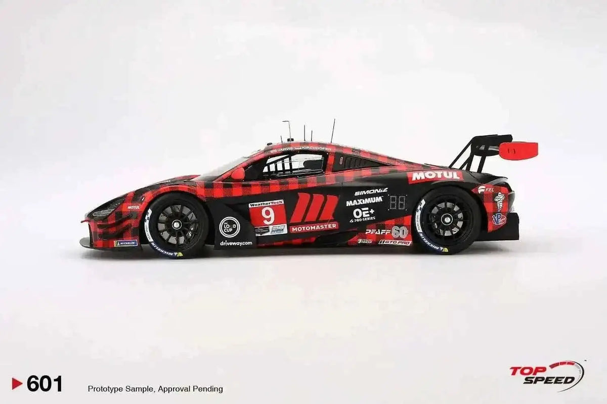 Topspeed Mclaren 720S GT3 EVO #9 Pfaff Motorsport Plaid 2024 IMSA Chevrolet Grand Prix Red 1:18 Cartsfy Inc.
