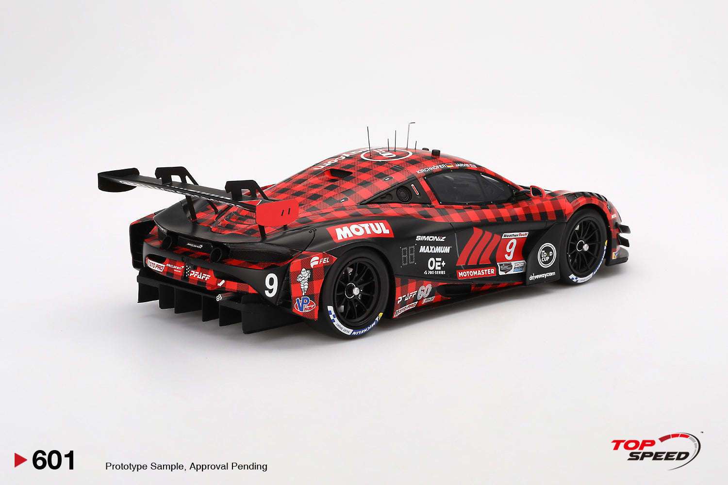 Topspeed Mclaren 720S GT3 EVO #9 Pfaff Motorsport Plaid 2024 IMSA Chevrolet Grand Prix Red 1:18 STM Diecast Default Title Default Title-