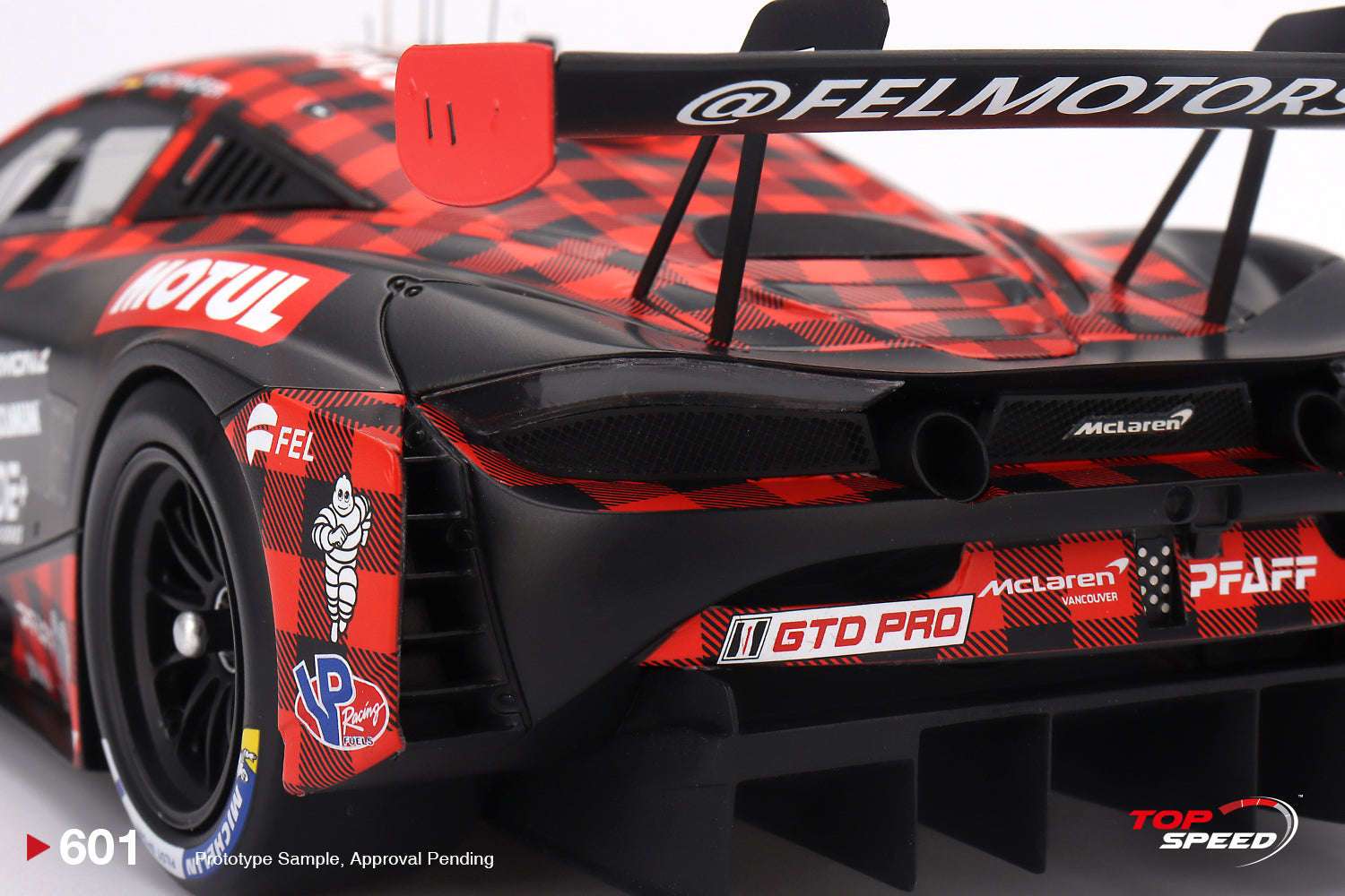 Topspeed Mclaren 720S GT3 EVO #9 Pfaff Motorsport Plaid 2024 IMSA Chevrolet Grand Prix Red 1:18 STM Diecast Default Title Default Title-