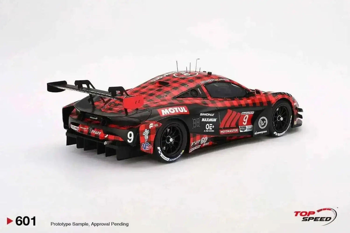 Topspeed Mclaren 720S GT3 EVO #9 Pfaff Motorsport Plaid 2024 IMSA Chevrolet Grand Prix Red 1:18 Cartsfy Inc.