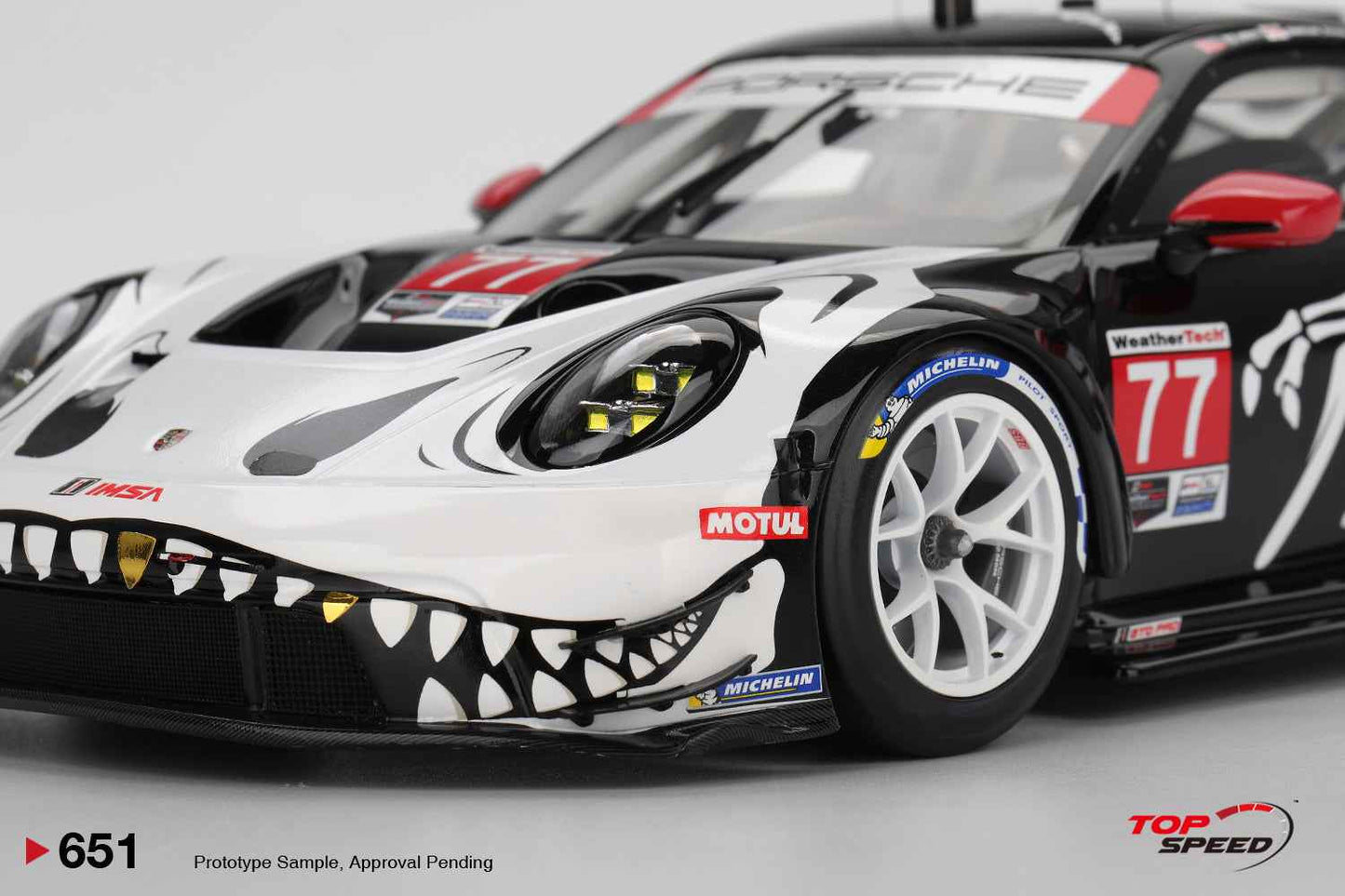 Topspeed Porsche 911 GT3 R (992) #77 Skeleton Rexy AO Racing IMSA Winner 2025 Petit Le Mans 1:18 Cartsfy Inc.