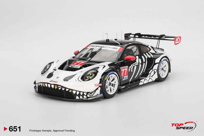Topspeed Porsche 911 GT3 R (992) #77 Skeleton Rexy AO Racing IMSA Winner 2025 Petit Le Mans 1:18 Cartsfy Inc.