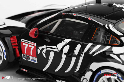 Topspeed Porsche 911 GT3 R (992) #77 Skeleton Rexy AO Racing IMSA Winner 2025 Petit Le Mans 1:18 Cartsfy Inc.