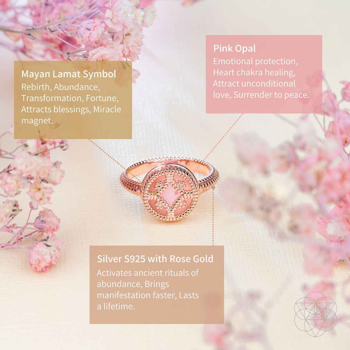 Totem of Abundance: Mayan Lamat Silver Ring of Miracles Cartsfy Inc.