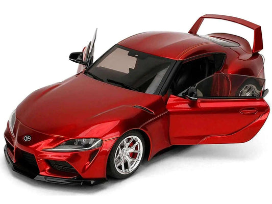 Toyota GR Supra Red Metallic "Pink Slips" Series 1/18 Diecast Model Car by Jada Miniature Motors Default Title Default Title-