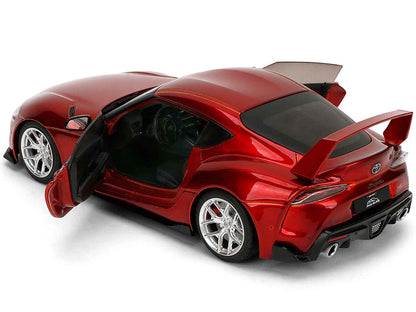 Toyota GR Supra Red Metallic "Pink Slips" Series 1/18 Diecast Model Car by Jada Miniature Motors Default Title Default Title-