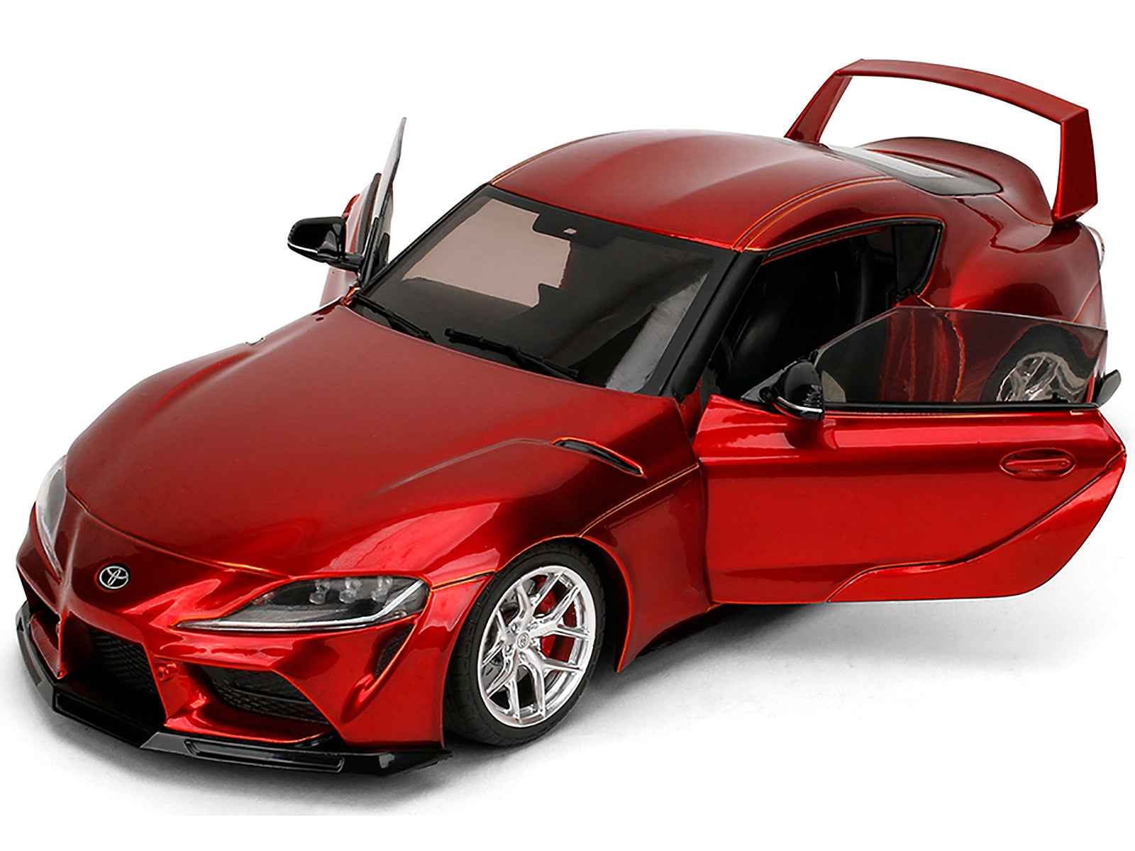 Toyota GR Supra Red Metallic "Pink Slips" Series 1/18 Diecast Model Car by Jada Miniature Motors Default Title Default Title-